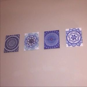 Set of printed canvas art